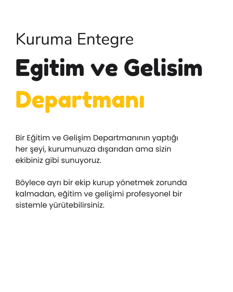 Kuruma entegre eğitim ve gelişim departmanı - Zenantis